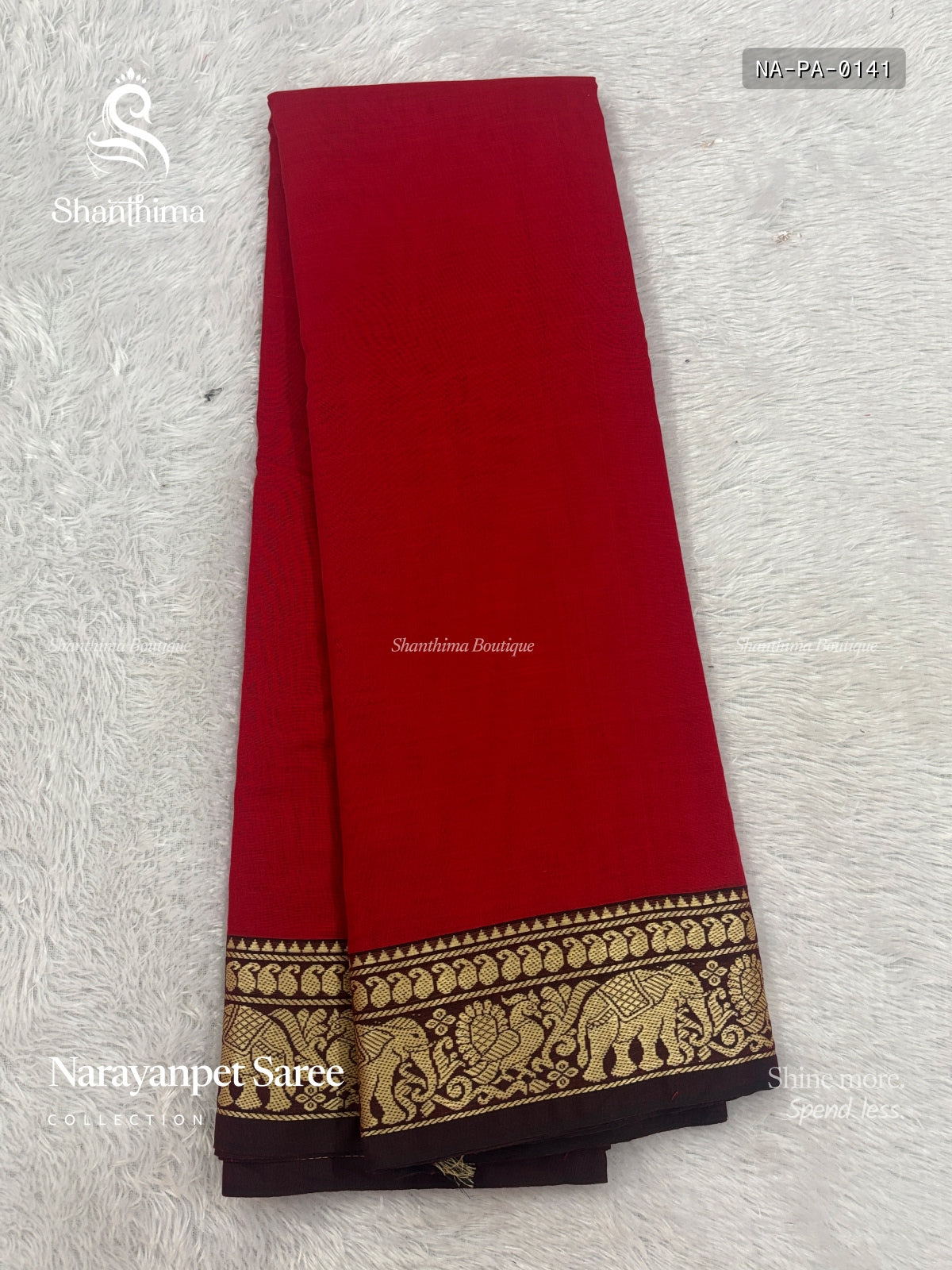 Narayanpet  Plain Peacock Elephant Red Maroon