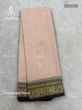Narayanpet  Plain Peacock Elephant Cream Black