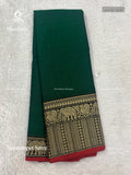Narayanpet  Plain Peacock Big Border Dark Green Red