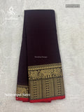 Narayanpet  Plain Peacock Big Border Coffee Brown Red