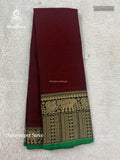 Narayanpet  Plain Peacock Big Border Maroon Green