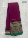 Narayanpet  Plain Peacock Big Border Magenta Green