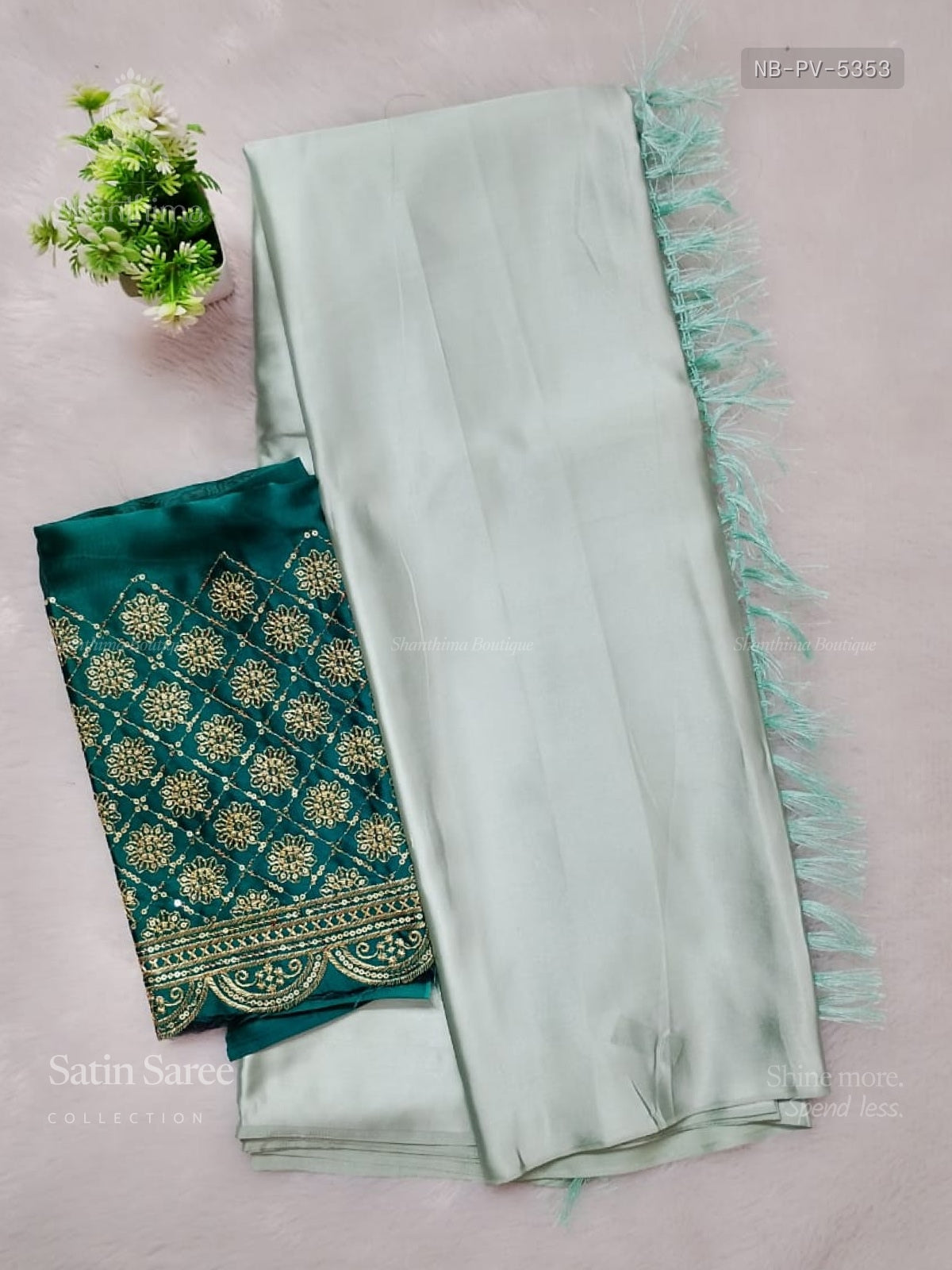Satin Saree Plain Plain Border Olive Green Olive Green