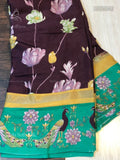Dola Soft Silk Flowers Peacock Flower Wine Green