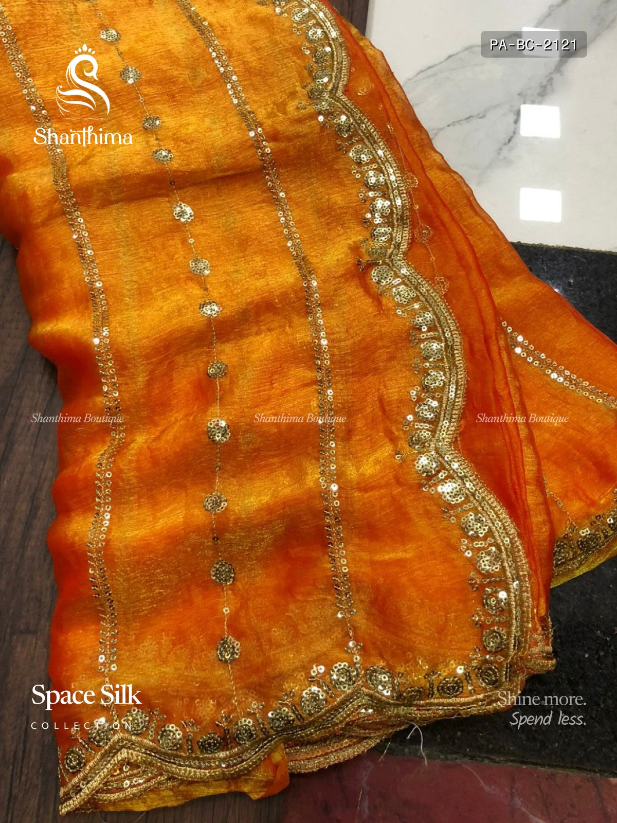 Space Silk Buttas Chakra Vibrant Orange Vibrant Orange