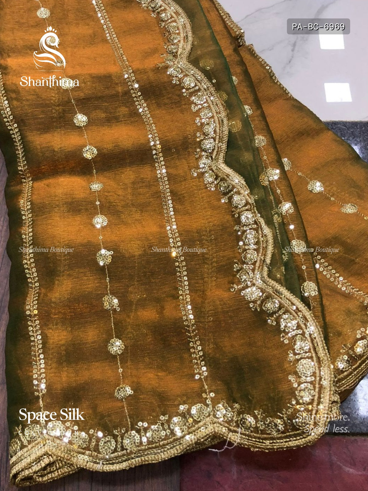 Space Silk Buttas Chakra Copper Color Copper Color