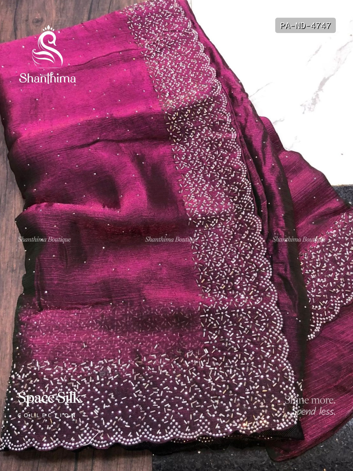 Space Silk Stones Diamond Stone Peacock Magenta Magenta