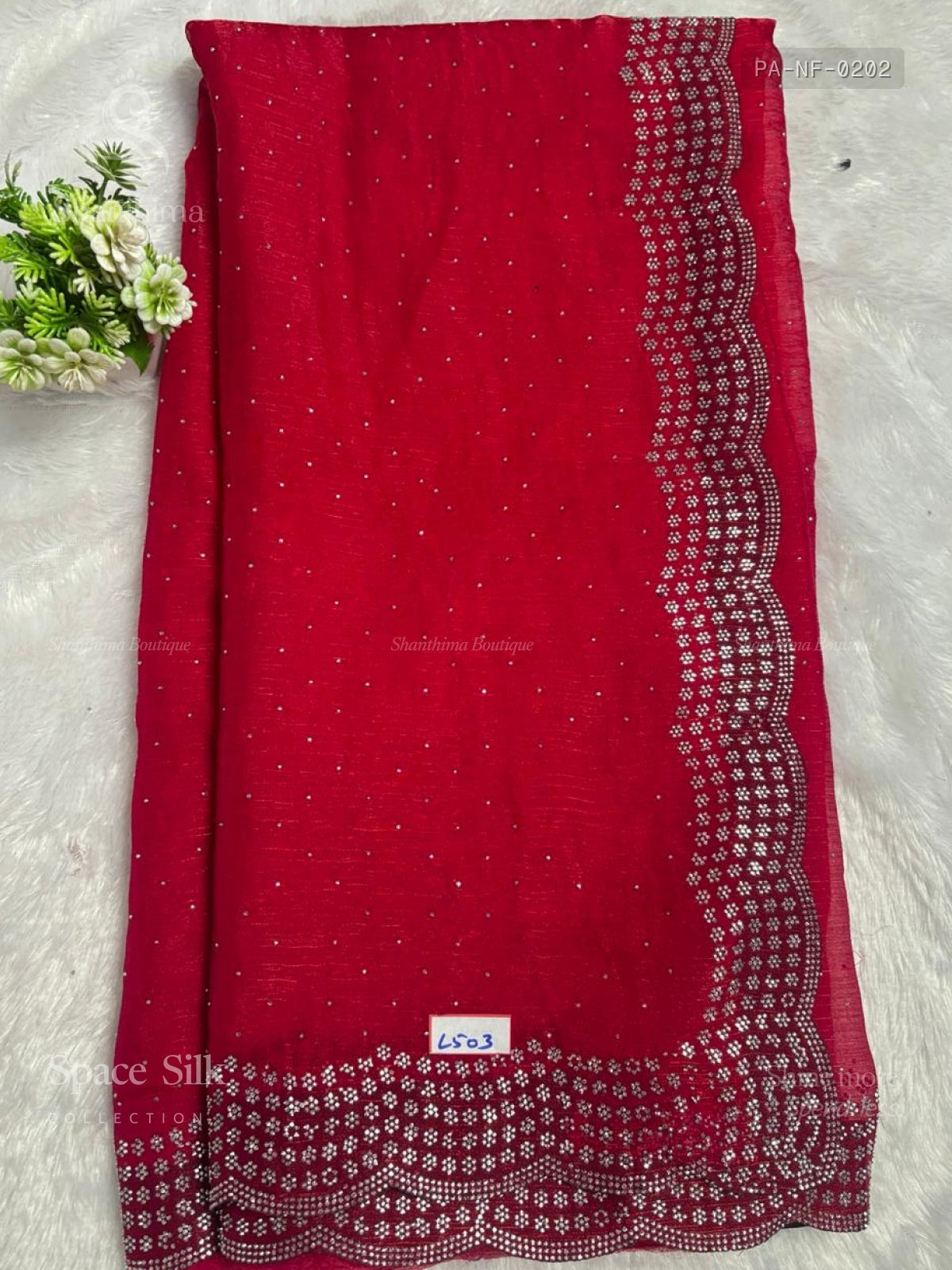 Space Silk Stones Flower Pink Pink
