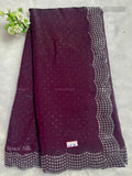 Space Silk Stones Flower Violet Violet