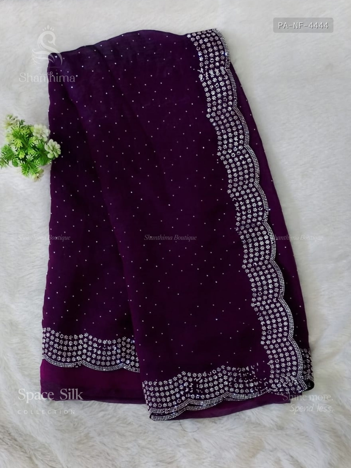 Space Silk Stones Flower Dual Shade Violet Dual Shade Violet