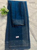 Space Silk Stones Stripes Peacock Blue Peacock Blue