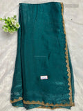 Space Silk Plain Diamond Stone Peacock Peacock Green Peacock Green