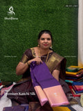 Premium Kanchi Silk Flowers Flower  Violet Baby Pink