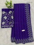 Pop Corn Stones Flower Dark Violet Silver
