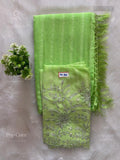 Pop Corn Vertical Stripes Plain Border Green Green