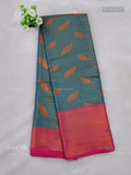 Semi Silk Leaf Diamond Stone Peacock Peacock Green Pink