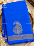 Semi Silk Plain Mango Flower Leaf Rama Blue Gold