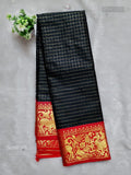 Soft Silk Checks Peacock Black Red