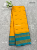 Soft Silk Flowers Stripes Yellow Sky Blue