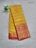 Soft Cotton Horizontal Stripes Flower Yellow Orange