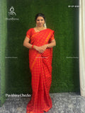 Sungudi Cotton Pavitra Checks Checks Peacock Red Gold