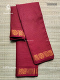 Valli Kattam Checks Flower Red Gold