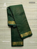 Valli Kattam Checks Flower Dark Green Gold