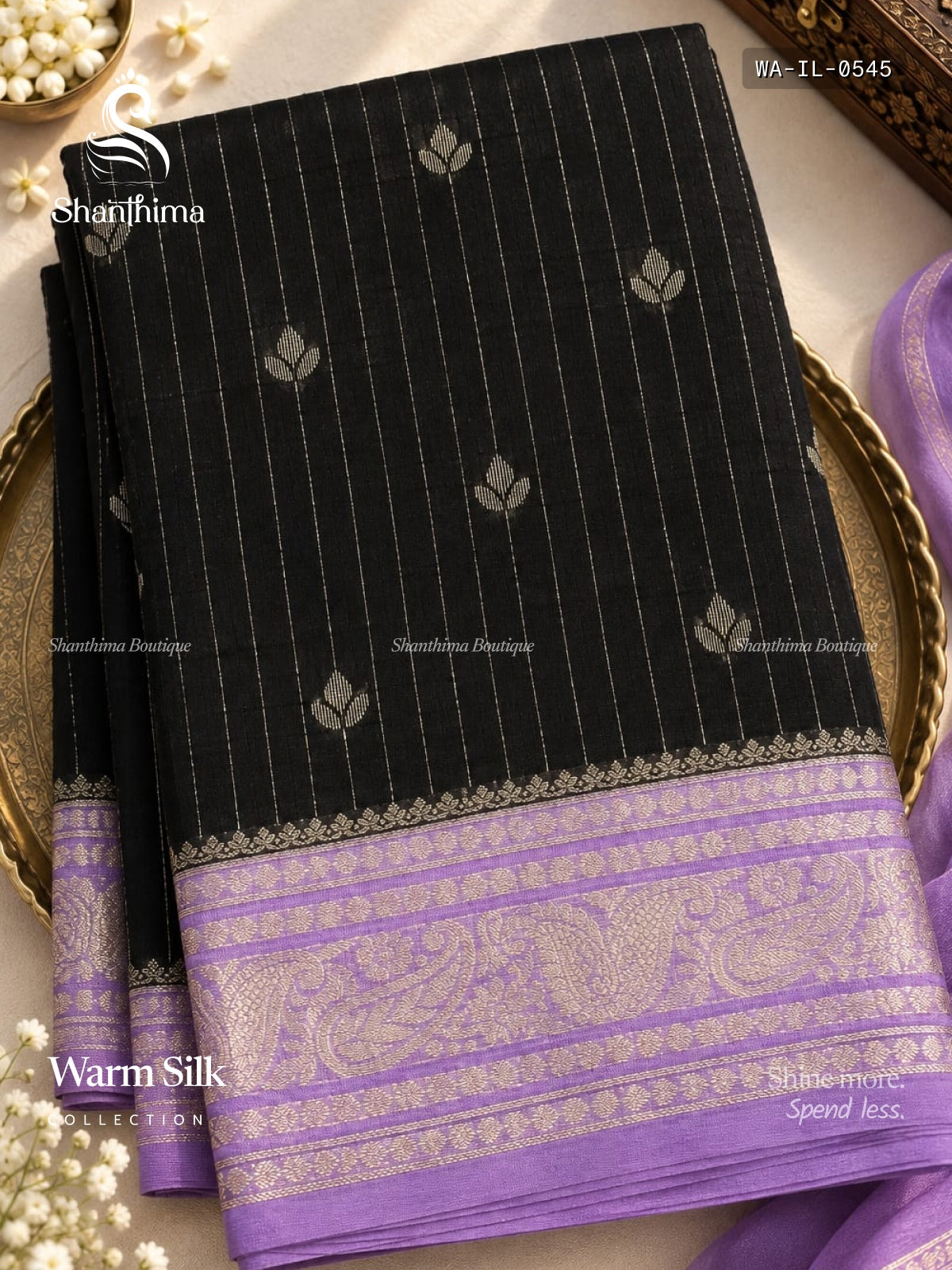 Warm Silk Leaf Mango Flower Leaf Black Lavender